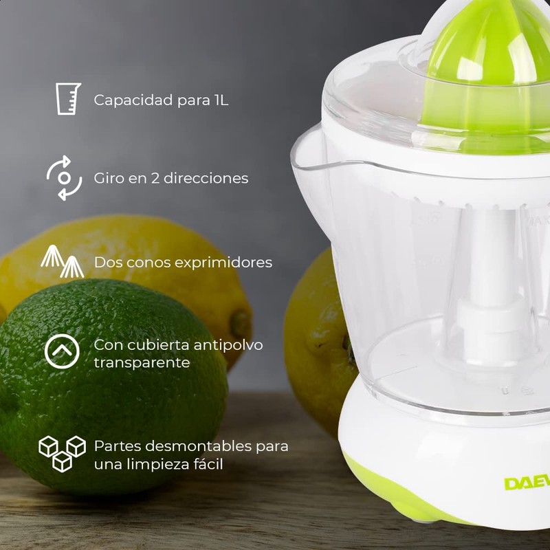 DAEWOO Exprimidor eléctrico DJE-5563, exprimidor de naranja de 40 W,