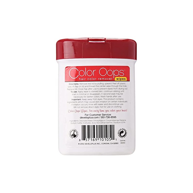 Developlus Color Oops Color Remover Wipes 10 Count (3 Pack)