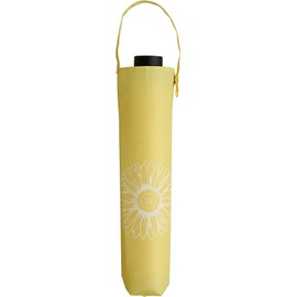mabu SMV-41461 Women's Folding Umbrella, UV Protection, For Both Sunny and Rainy Weather, 6 Ribs, Compact, Fiberglass Ribs, 21.7 inches (55 cm), Windproof, Floral Pattern, Gerbera