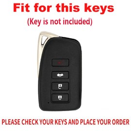 TECART Key Fob Cover Leather Protection Key Shell Key Case Fit For Lexus ES is GS NX LS RX RC 300h 350 200t 250 300 F Brown