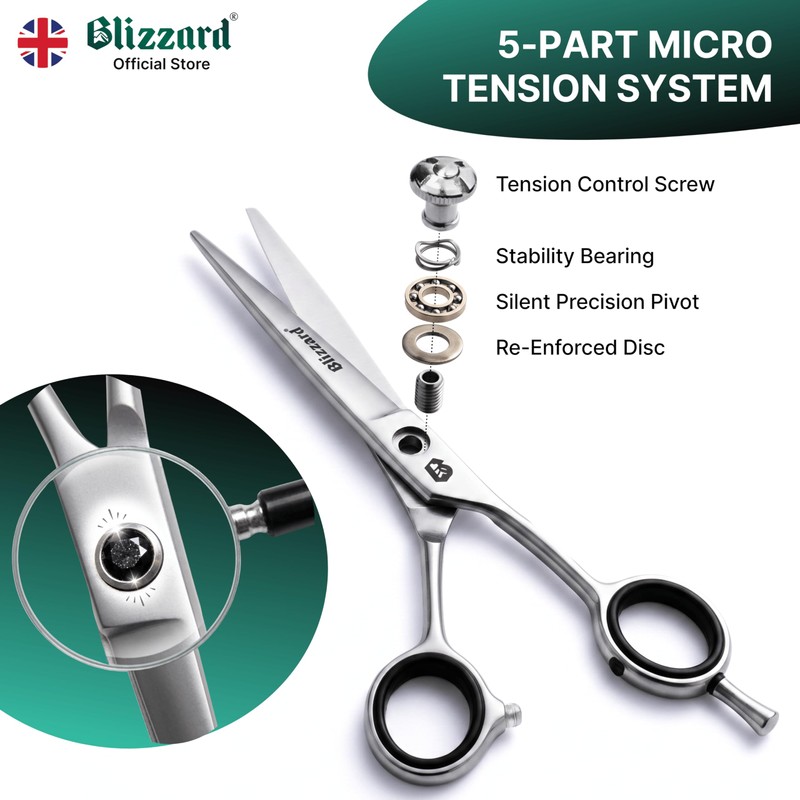 Blizzard Professional Hairdressing Scissors - Japanese 420 Steel Micro-Serrated Hair