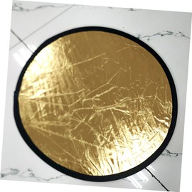 SUPVOX 2pcs Portable Photography Light Reflectors Gold Silver Disc for Outdoor Studio Use Prop for Holiday Photographers