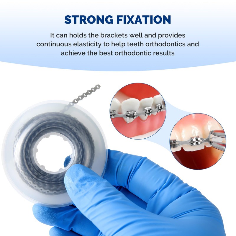JMU Orthodontic Elastic Power Chain for Braces, 15Feet/ Roll, Continue,