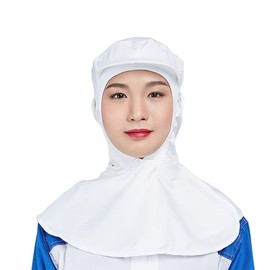 Maifun Food Hat, Hygiene Cap, For Food Industry, 1/2 Piece Set, Food Factory, Nursing, Dustproof, Hygienic Cap, Clean, Breathable, Sweat Absorbent, Texture, Lightweight, Cotton, White, Unisex, Spring