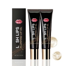 2PCS Lip Plumper Gloss for Fuller Lips,Plump/ify Lip Oil Plumper,Moisturizing Plumping Lip,Natural Lips Plumping Serums,Natural Lips Plum-ping Serums,Lip Oils,Li-p Plum-ping Serum