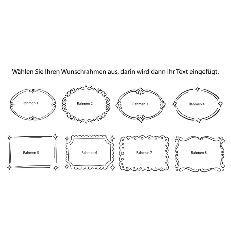 Breakfast Board with Desired Text Bamboo with Prefabricated Motifs (Rahmen5)