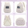 Lreneilu 3PCS Corduroy School Backpack for Teen Girls Kids, Bookbag