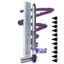 Wonderskin 1440 Lápiz Delineador de Ojos Morado de Larga Duración - Lápiz delineador impermeable, afilable y resistente a las manchas en morado...    
