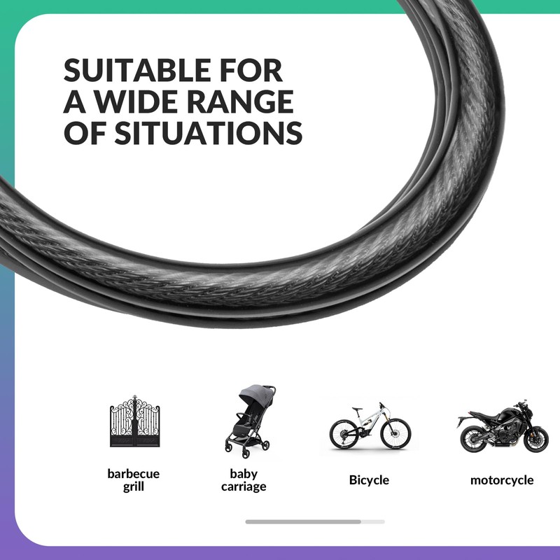 ROCKBROS Steel Cable for Cable Lock 1.2M / 2M Loop