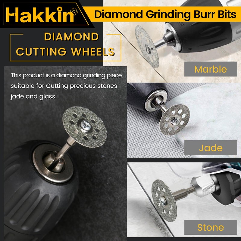 Stone Carving Set Hakkin 21Pcs Diamond Grinding Bit Set Diamond