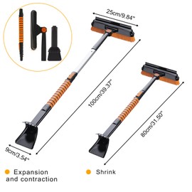 Gift2u 3-in-1 Snow Shovel Ice Removal Tool Set with Telescoping Brush Detachable and Shovel Ice Scraper and Deicer - Ideal for Car and Truck Snow Removal