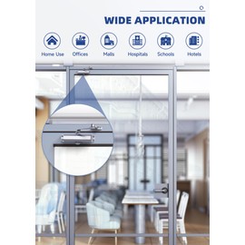 Baridwon Door Closers Commercial, Heavy Duty Door Closer No Slam, Hydraulic Door Soft Closer with Hold Open, Self Closing Door Mechanism to Ensure Smooth and Secure Door Operations -Small Size