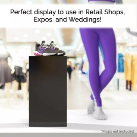 marketing holders Acrylic Plinth Black Pedestal Display Stand 12"W x 12"D x 24"H Hollow Box