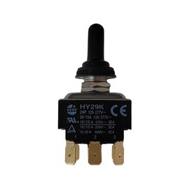 HY29K 9Pins Automatic Reset Function Toggle Switches with Silicone Rubber Protective Cover 2HP 125/277V 20/15A