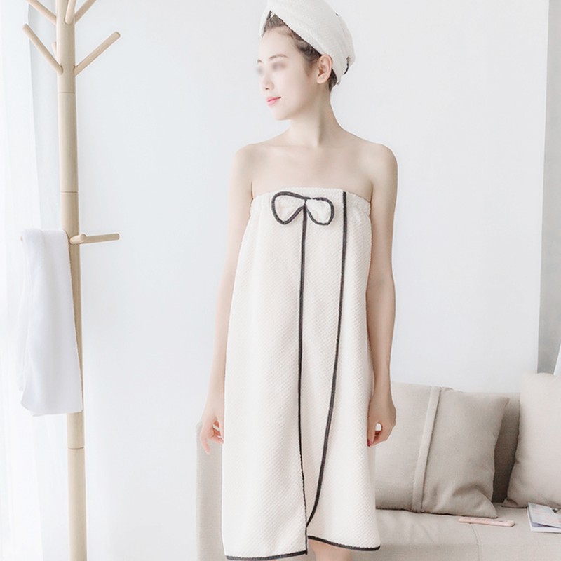 3pcs Women Bath Body Wrap Set Towel Bathrobe Hair Drying