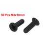 uxcell® M3x10mm Phillips Nylon Countersunk Head Bolt Machine Screw Black