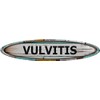 Vulvitis Long Oval Shaped Weathered Rustic Painted Wood Look Magnet