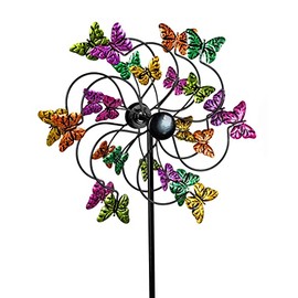 Colourful Garden Windmill Model Butterfly Wind Chime Windmill 124 cm