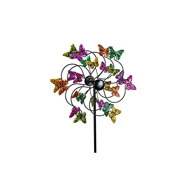 Colourful Garden Windmill Model Butterfly Wind Chime Windmill 124 cm