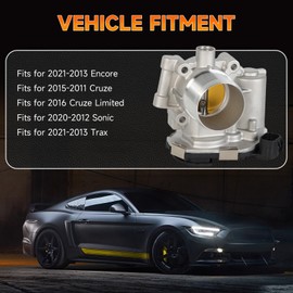 INGKAN 55565489 Electronic Throttle Body Fits for Buick Encore, Chevy Cruze/Sonic/Trax 2011 2012 2013 2014 2015 2016 2017 2018 2019 2020 2021 1.4L Turbocharged OE 0280750498 977359 2173431