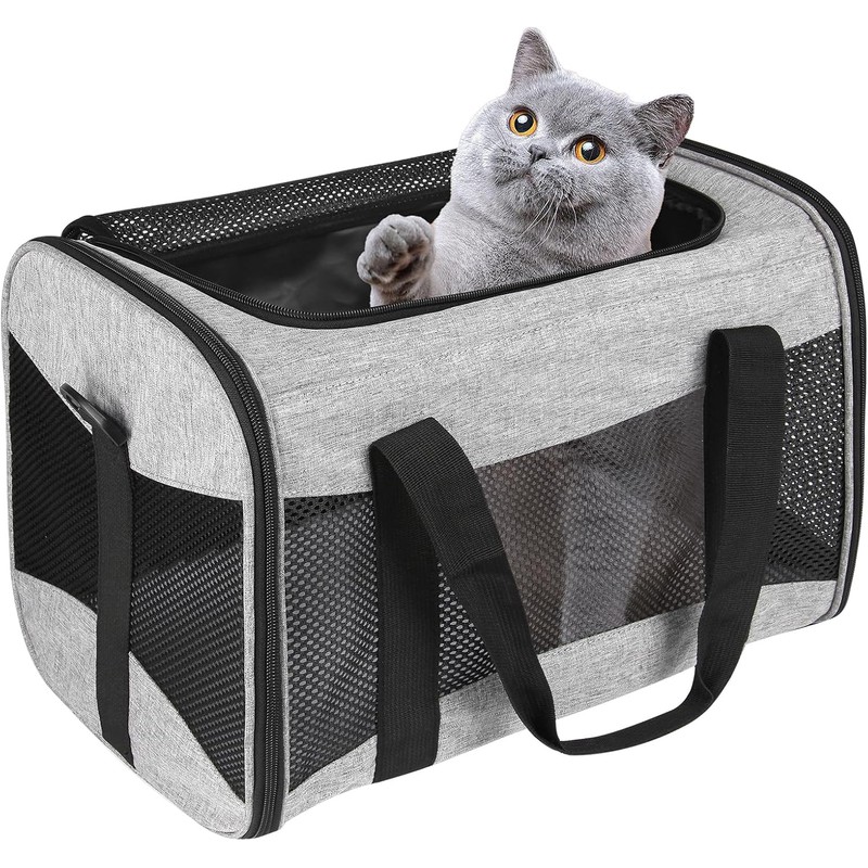 Funda de transporte para gatos, aprobada por aerolíneas, protable y