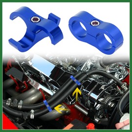 Motoforti 4pcs Blue AN10 19mm Hose Separator Clamp Adapter with Wrench for Car Long-lasting