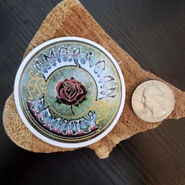 Grateful Dead & Co - 2 ½"American Beauty Rose Jerry Garcia Vinyl Stickers