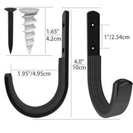 Spoligod Gun Rack Wall Mount, Horizontal Gun Racks for Wall Metal Shotgun Hangers for Storing Rifles, Shotguns and Bows, Gun Mount Holder Hooks for Wall Storage (Black 1pair)