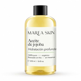Aceite de Jojoba, Prensado en Frío, Orgánico Certificado, Sin Hexanos, Sin Parabenos, Sin Fragancias, 100% Puro | Marea Skin | Club Marea (250 Ml | 8.44 Oz)