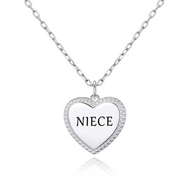 Philip Jones Silver Plated Filigree Heart Niece Necklace
