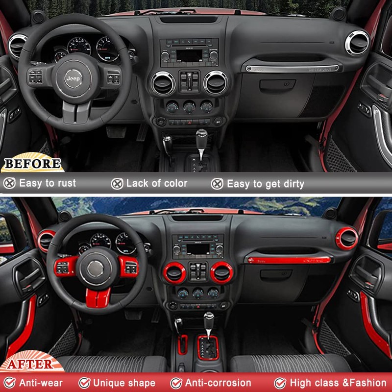 Opall Full Set Interior Decoration Trim Kit Steering Wheel &