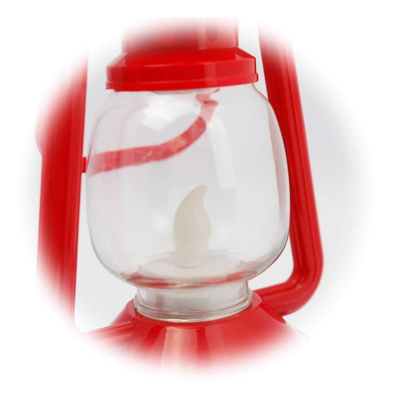 Star Niko Plastic LED Lantern Red 15 x 8.5 cm