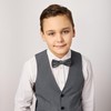 Ladeheid Children's Boys Bow Tie - Pre-Tied, Adjustable Band, Matte