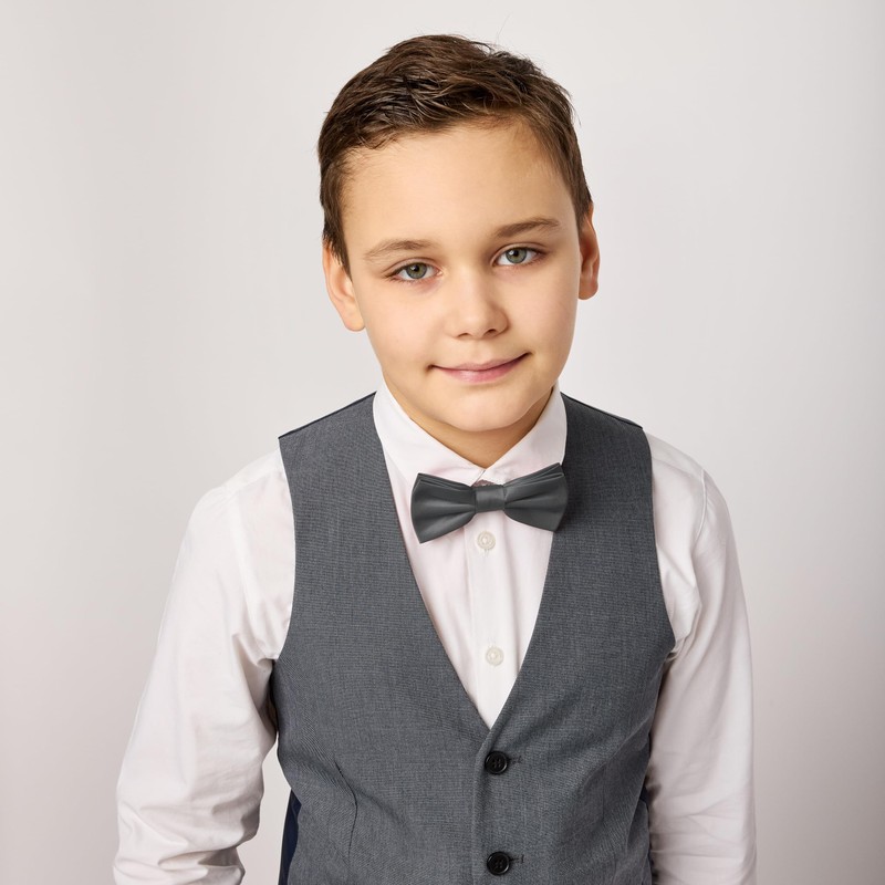 Ladeheid Children's Boys Bow Tie - Pre-Tied, Adjustable Band, Matte