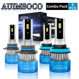 AUIMSOCO For Ford F150 2015-2023 LED Headlight High Low Beam White Bulbs Super Bright