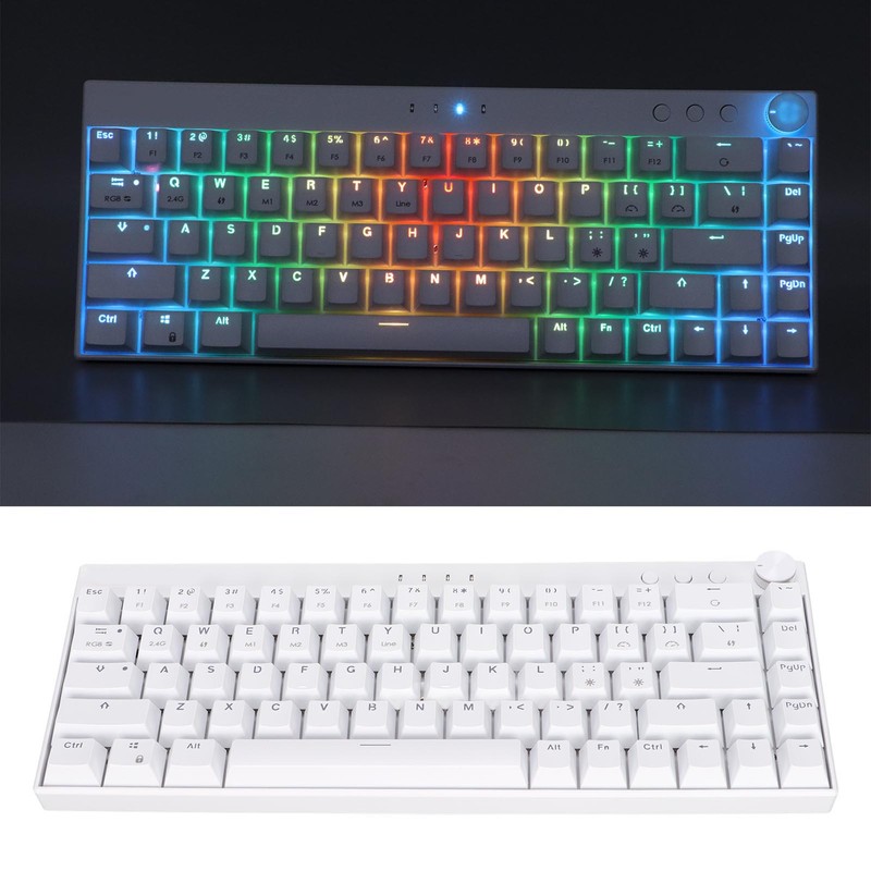 Mechanical Keyboard 68 Keys Three Modes RGB Backlight 1800mAh Battery