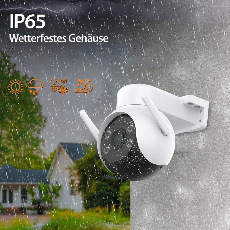 7links IP Cam: WLAN Pan-Tilt Outdoor Surveillance Camera with 2K,