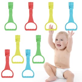 8Pcs Pull Up Rings - Baby Walking Exercises Assistant - Bed & Crib Stand Up Rings (4 Colors)