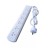 Power Board with 6-Way Outlet Socket, 1 Metre Extension Lead