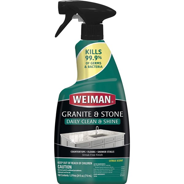 Weiman Disinfectant Granite Daily Clean & Shine, 24 Fl Oz