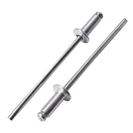 SKIR'CO (250 pcs) Aluminium Blind Rivets 3.0 x 10 mm, Steel Mandrel, Pop Rivets, Dome Head, DIN 7337 Rivets