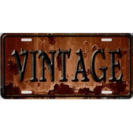 SMART BLONDE Vintage Rusty Look Metal License Plate