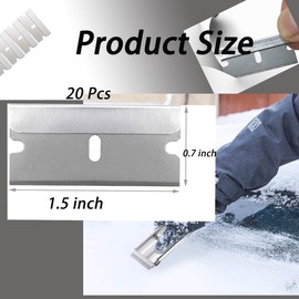 20 Pcs Single edge razor blades Industrial Razor Blades for Scraper, Safety Straight Edge Razors, Paint Scraper Razor Blades,razor blade scraper,razor blades scraper,box cutter blades refills