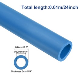 QUARKZMAN Pipe Insulation Foam Pipe Insulation 32 mm (1 1/4 Inch) ID 44 mm OD 24 Inch Heat Protection for Frost Protection, Handle Insulation, Blue