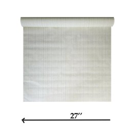 Ivory Off White Gold Metallic Faux Thread Stria Lines Fabric Textured Wallpaper