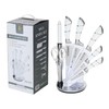 Kitchen Knife Set, 9-Piece White Kitchen Knife Set with Acrylic
