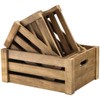 Lawei Set of 3 Wood Nesting Storage Crates with Handle,