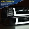 G-PLUS LED DRL Headlights, Compatible with 1999-2002 Chevy Silverado 1500