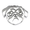 Staedter Embossing Pug Face Cookie Cutter, Silver