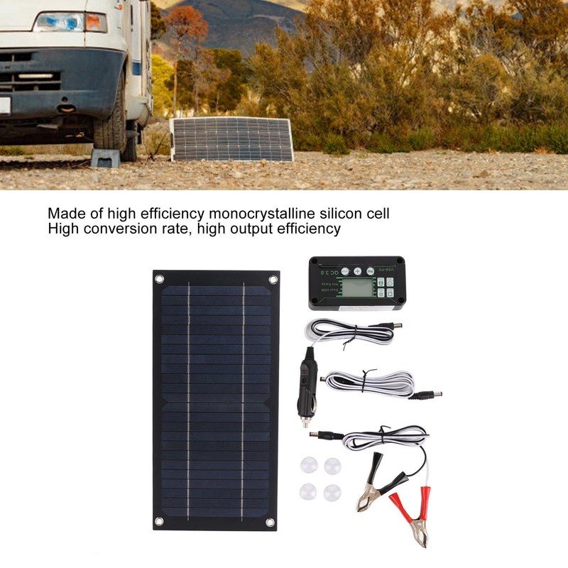 Solar Panel 600W Portable Solar Charger, Monocrystalline Silicon Controller Solar